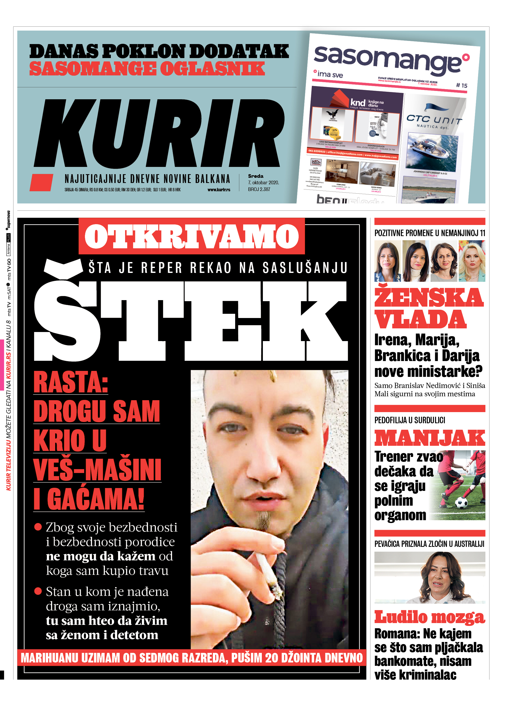 Newspaper headlines. Blic novine. Blic novine. Blic novine. Blic novine.