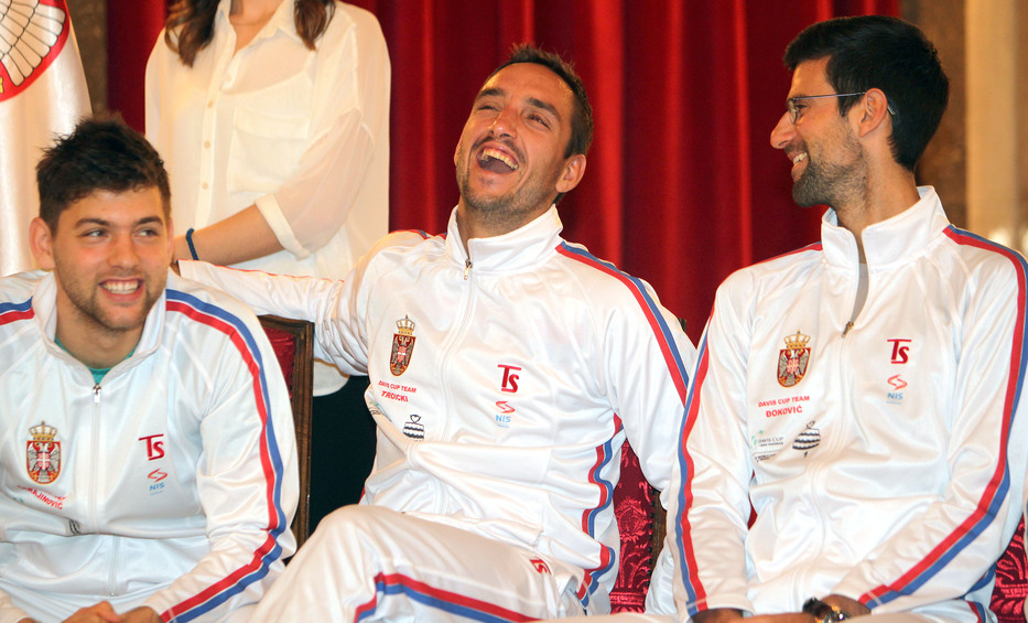 Filip Krajinović, Viktor Troicki, Novak Đoković