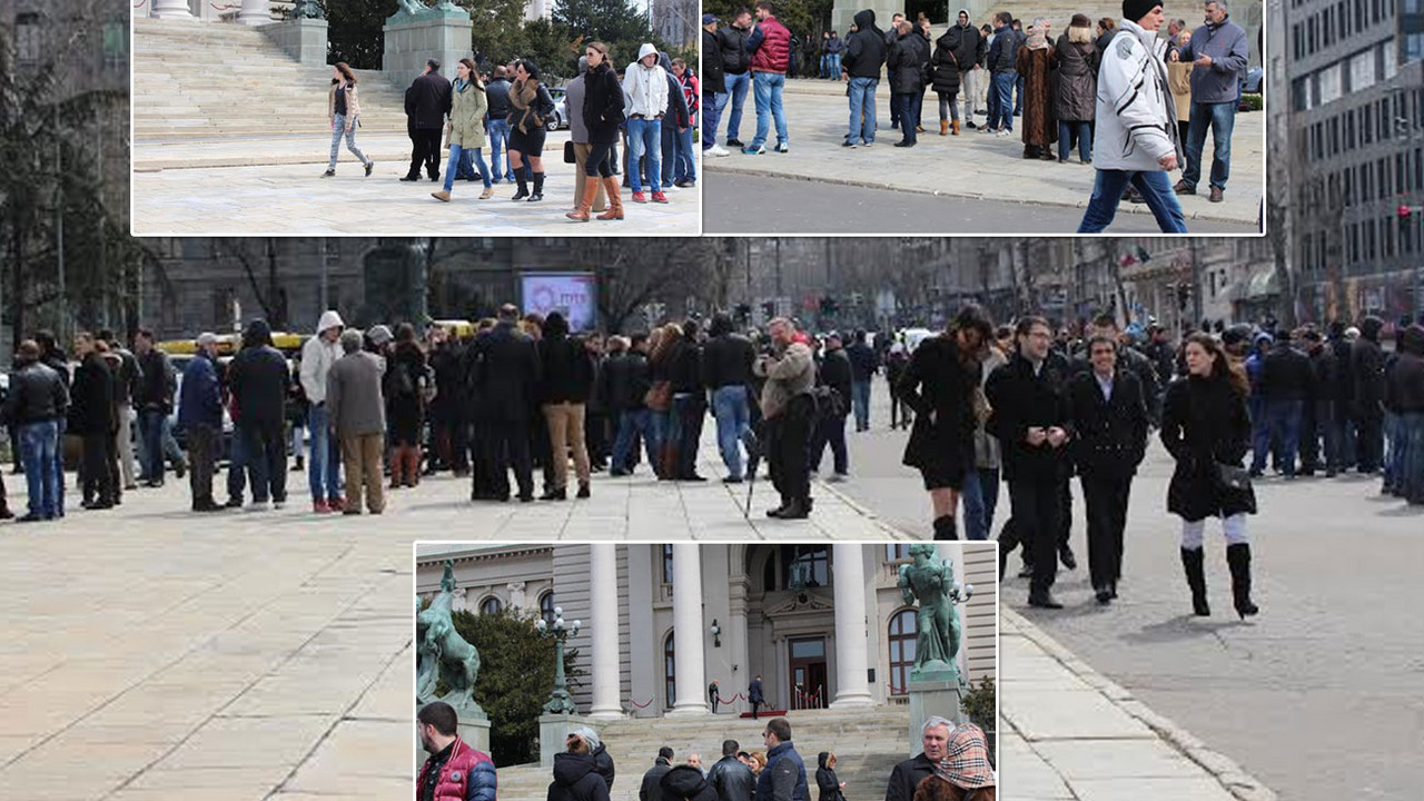 Građani ispred skupštine Srbije