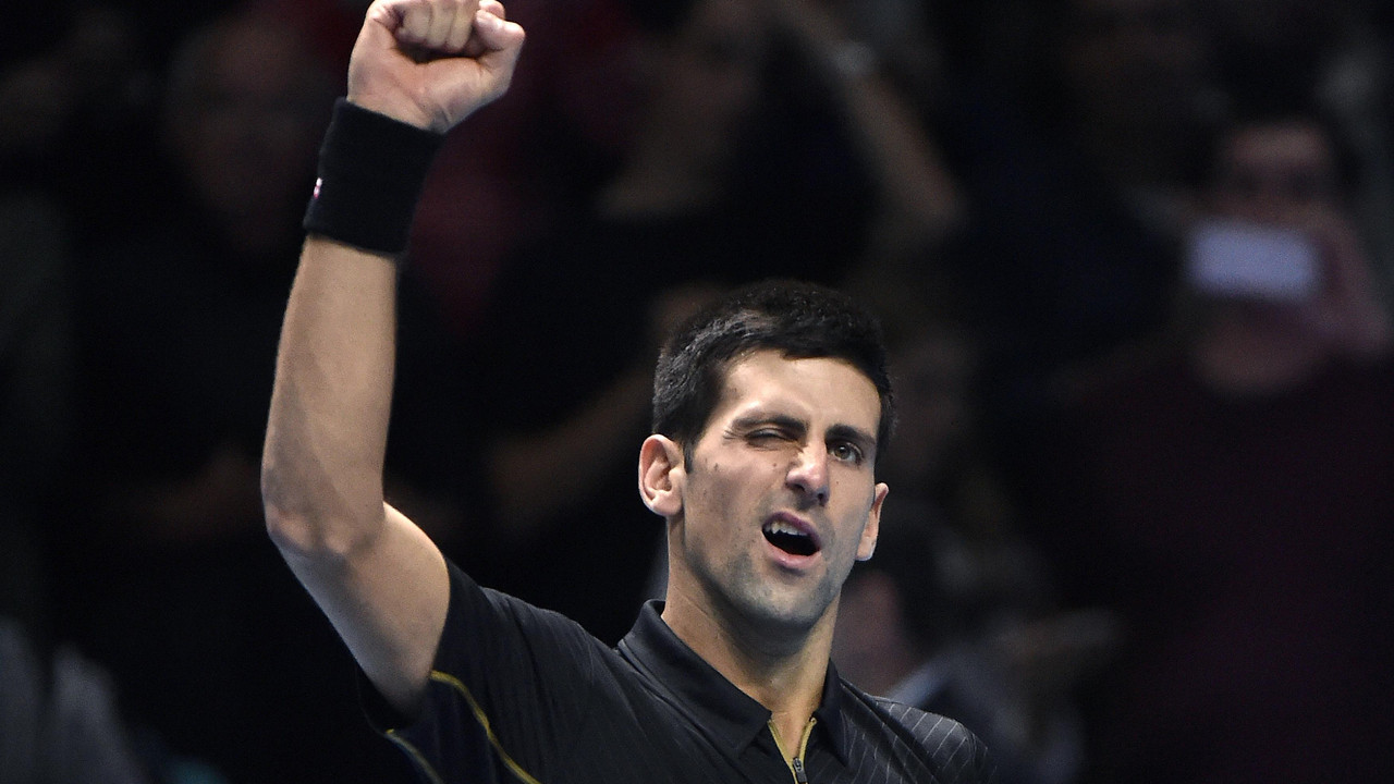 Novak Đoković na meču protiv Keja Nišikorija