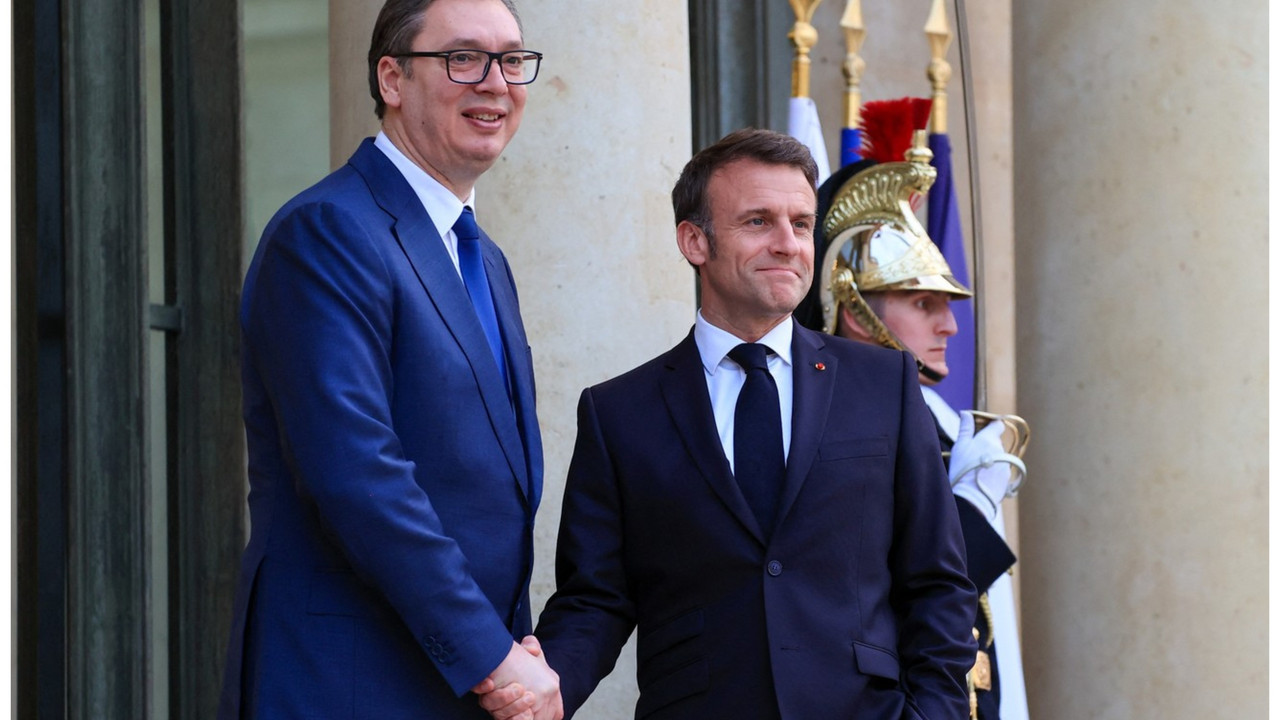 Aleksandar Vučić i Emanuel Makron