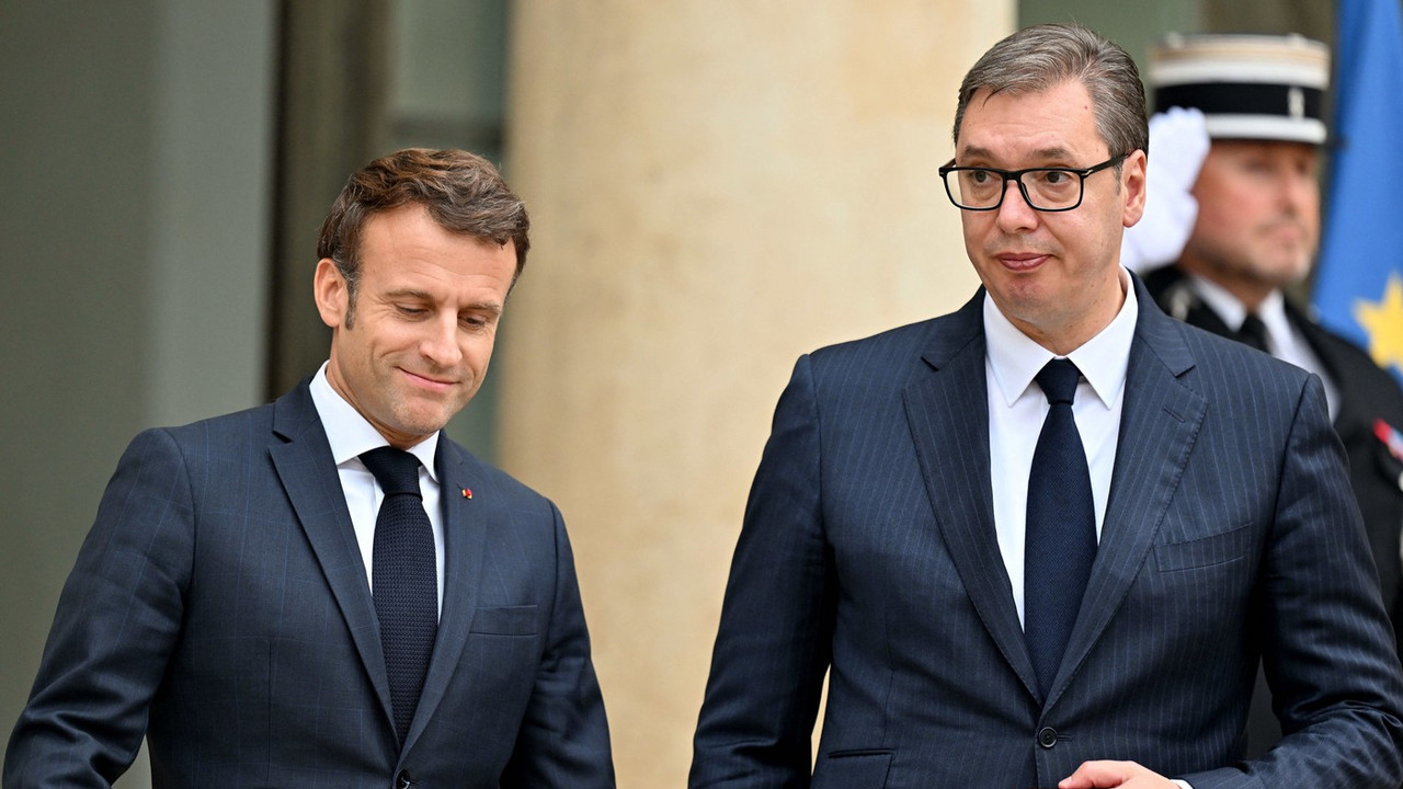 Aleksandar Vučić i Emanuel Makron