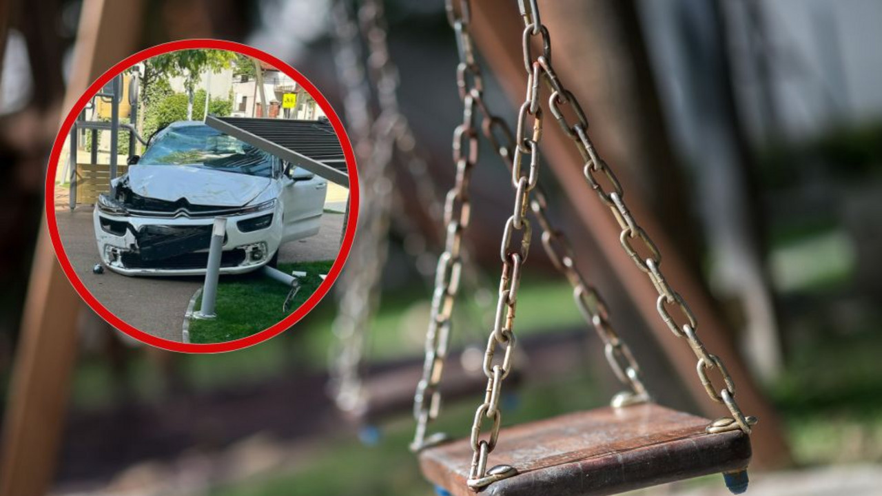 Automobil sleteo u igralište