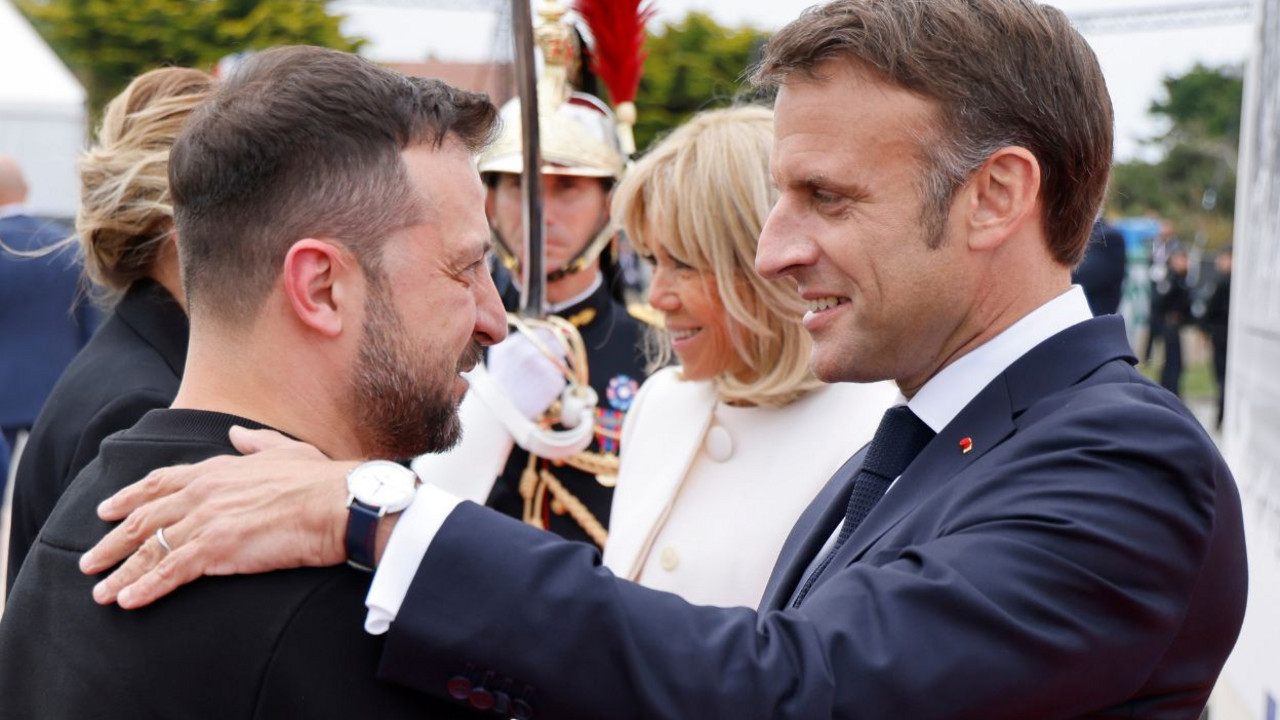 Volodimir Zelenski i Emanuel Makron