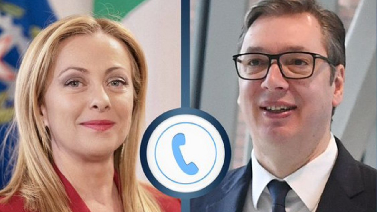 Aleksandar Vučić i Đorđa Meloni