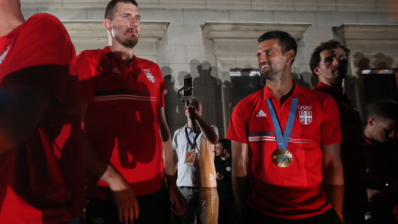 Nikola Jokić i Novak Đoković