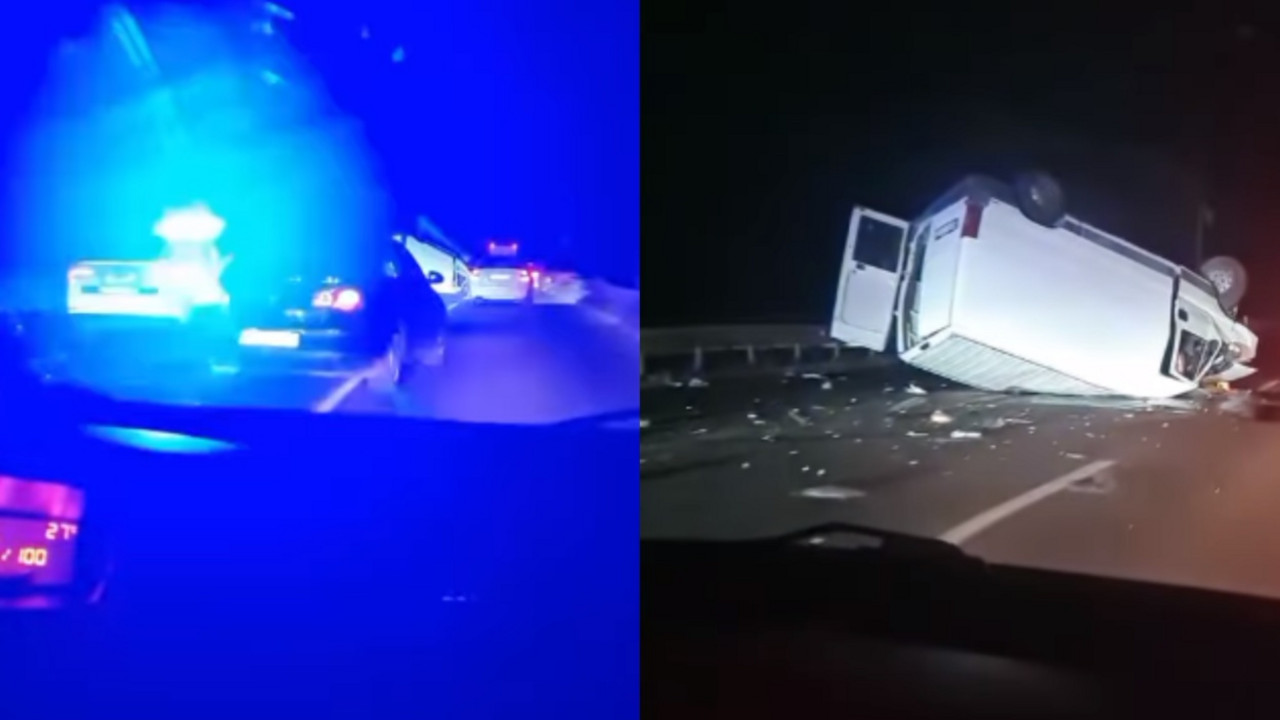 Prevrnuto vozilo kod Pupinovog mosta