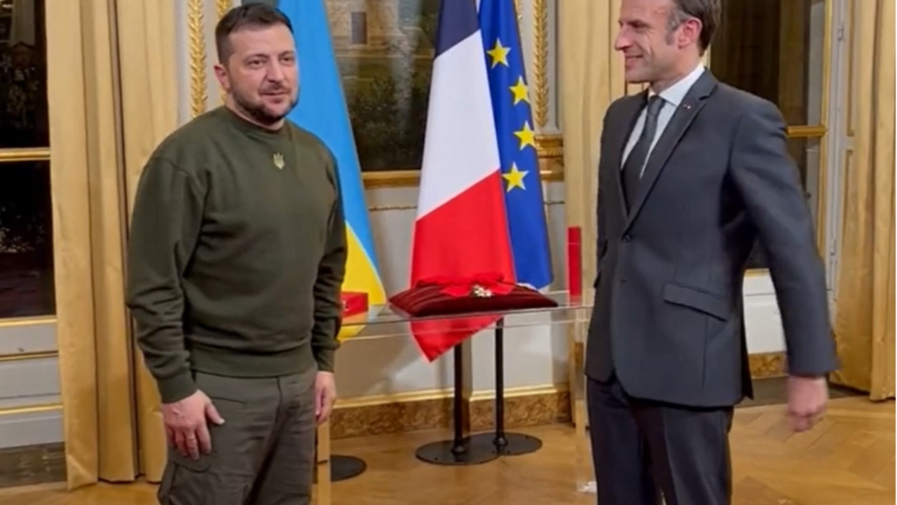 Volodimir Zelenski i Emanuel Makron