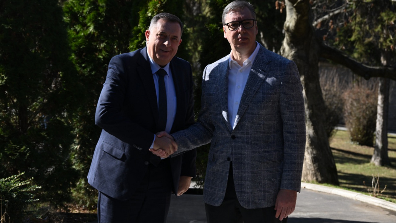 Sastanak Vučića i Dodika u Vili Mir