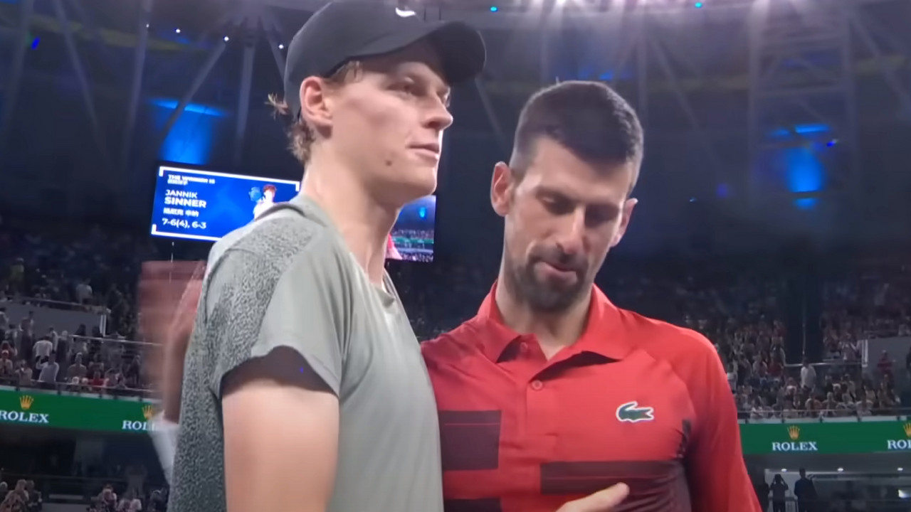 Janik Siner i Novak Đoković