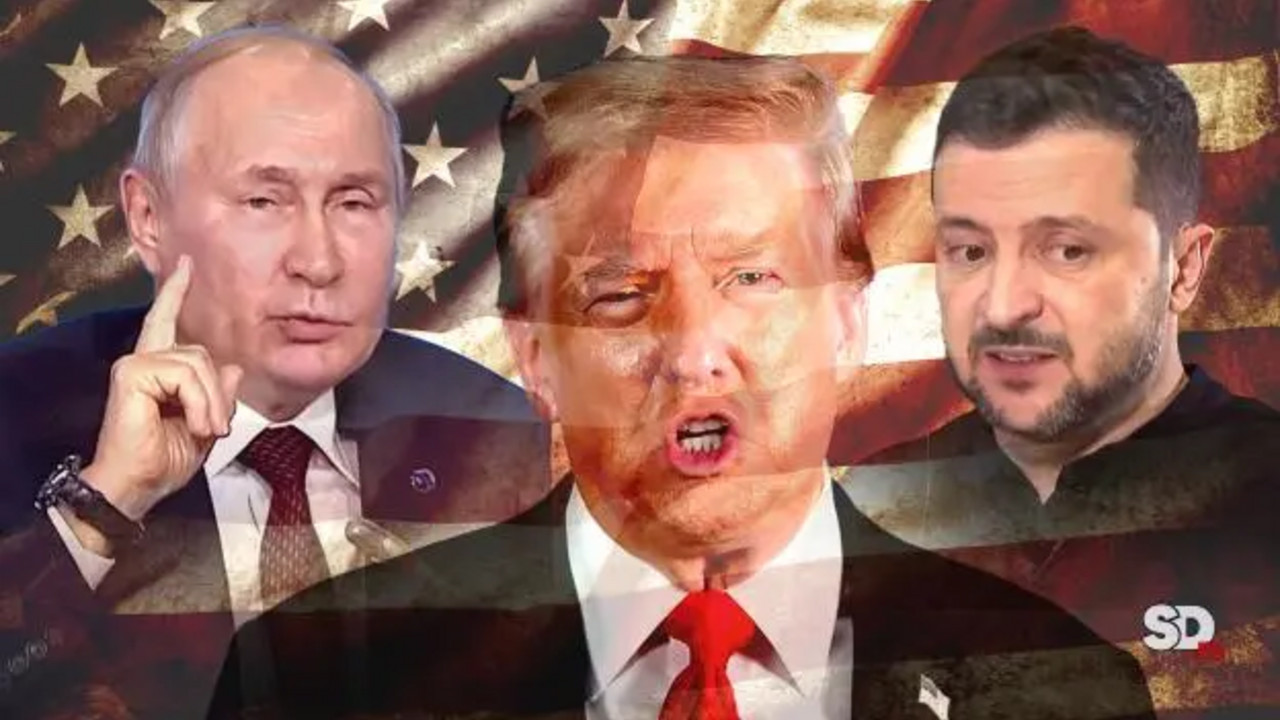 Vladimir Putin, Donald Tramp i Volodimir Zelenski
