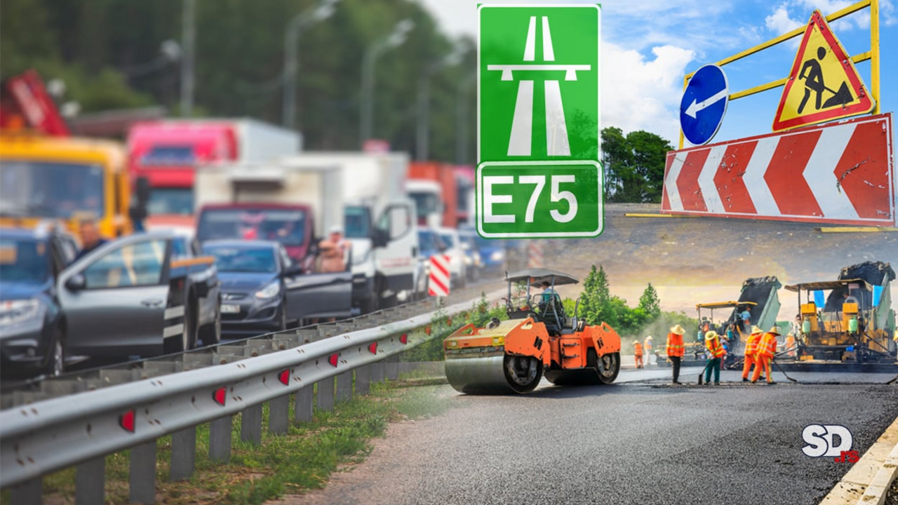 Radovi na auto-putu E-75