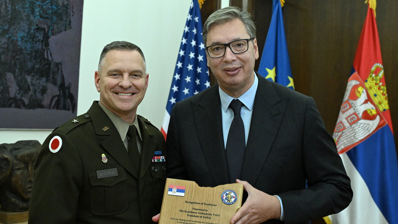 Aleksandar Vučić sa Metjuom Vudrafom