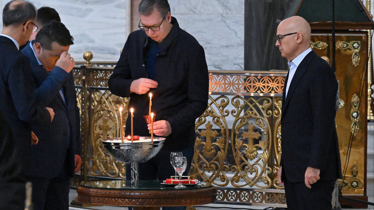 Aleksandar Vučić na parastosu u Hramu Svetog Save