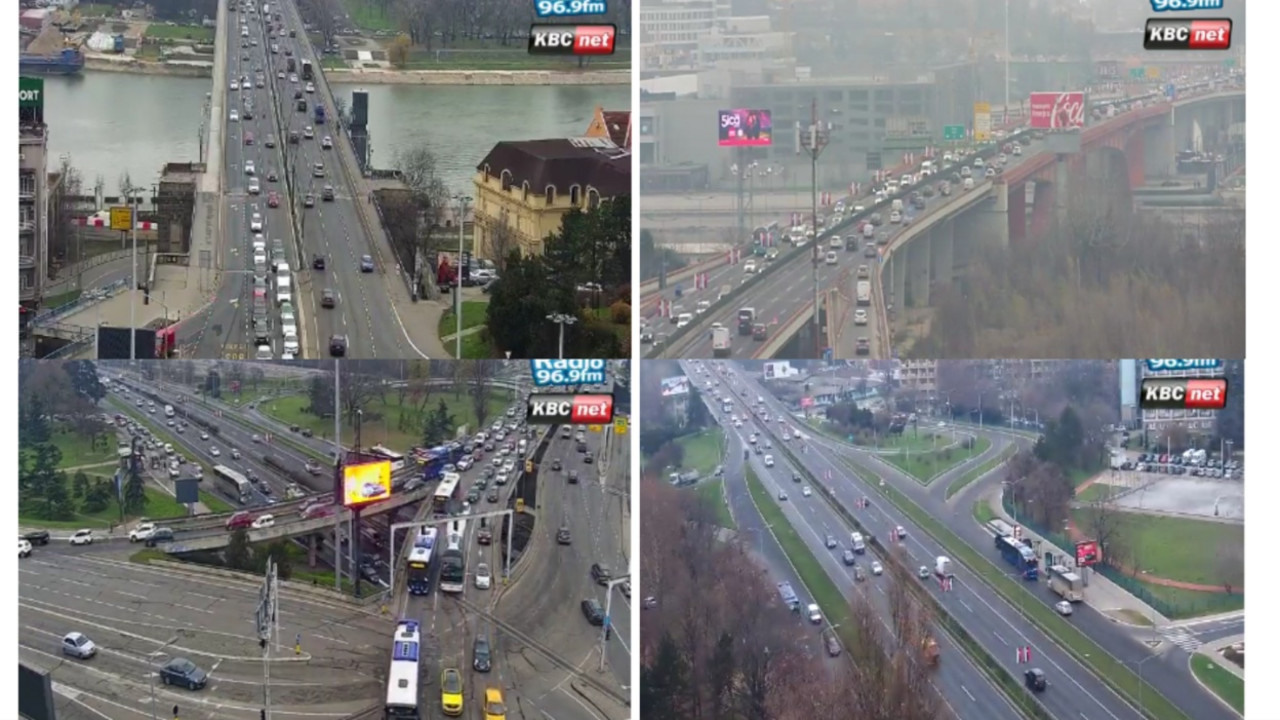 Gužve u Beogradu: Gazela, Brankov most, Autokomanda, Autoput Novi Beograd