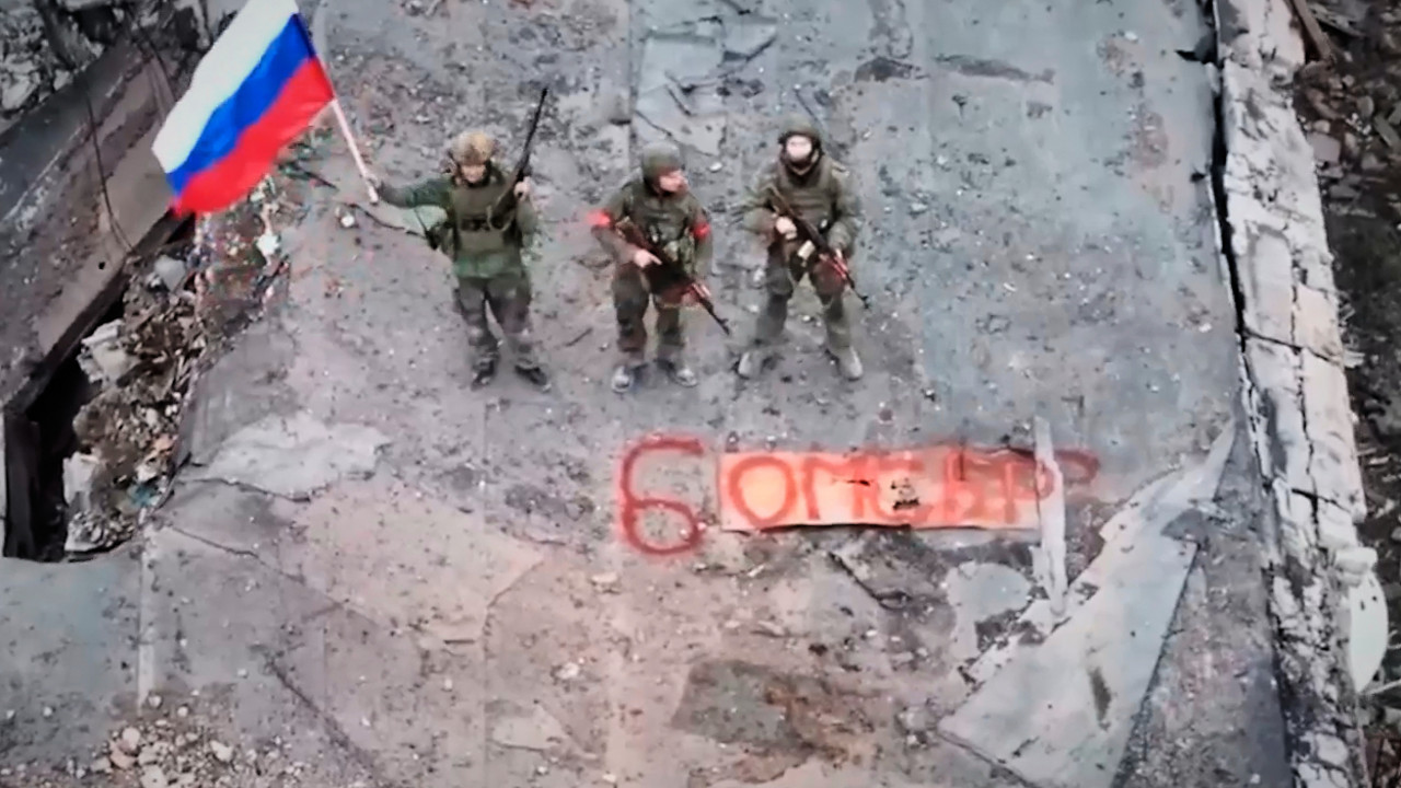 Ruski vojnici u Siversku, gradu u Donjeckoj oblasti