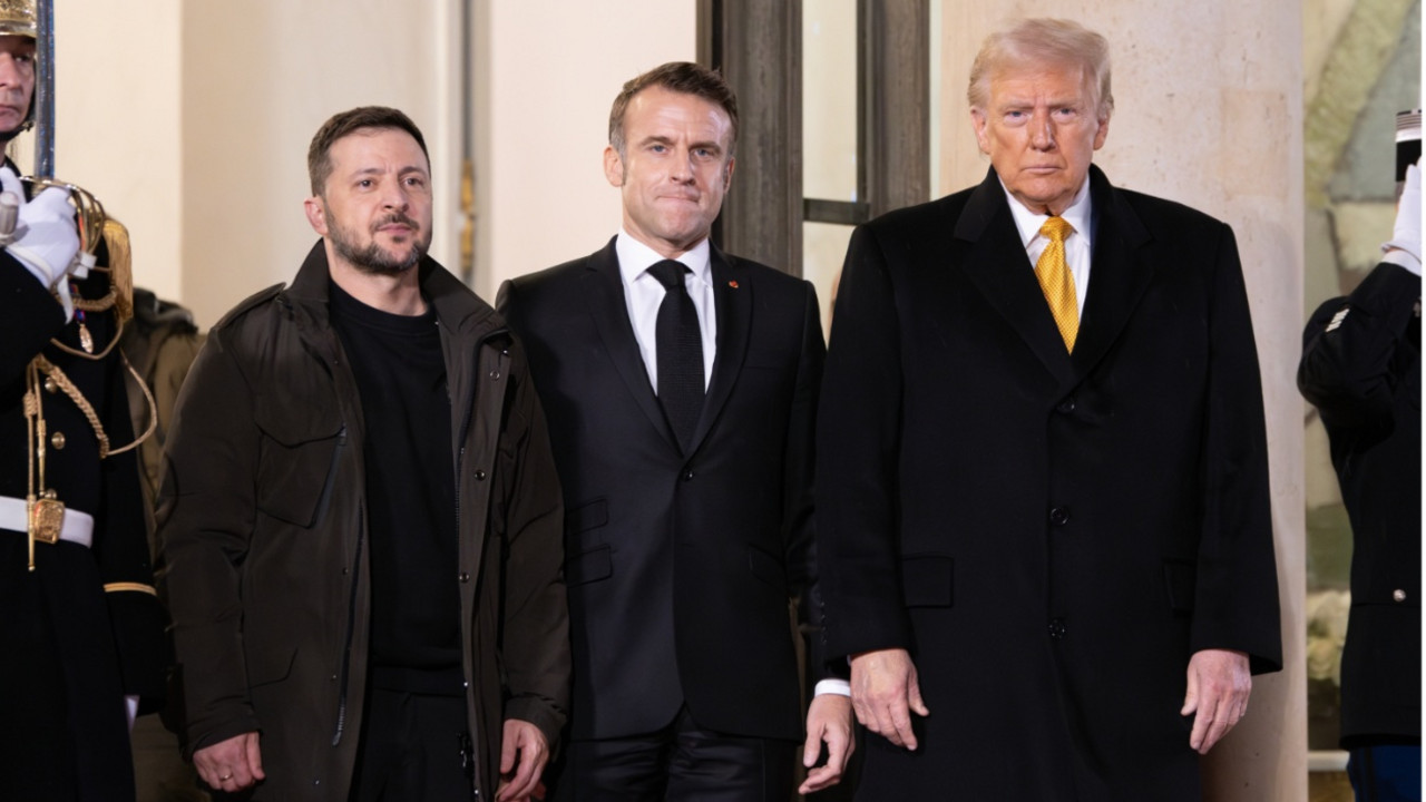 Tramp,  Zelenski i Makron