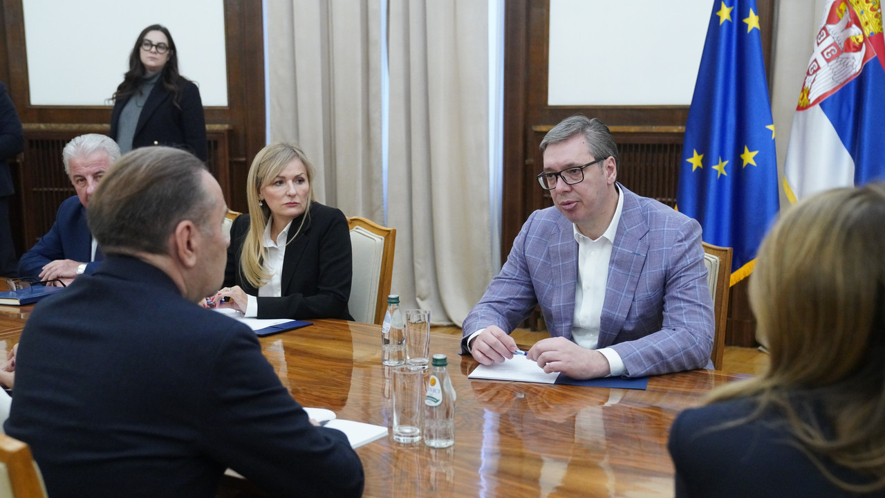 Predsednik Srbije Aleksandar Vučić tokom konsultacija