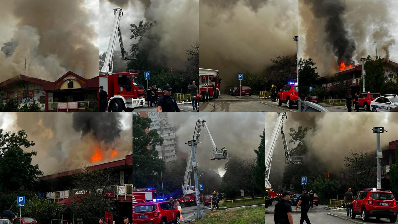 Požar u TC na Novom Beogradu