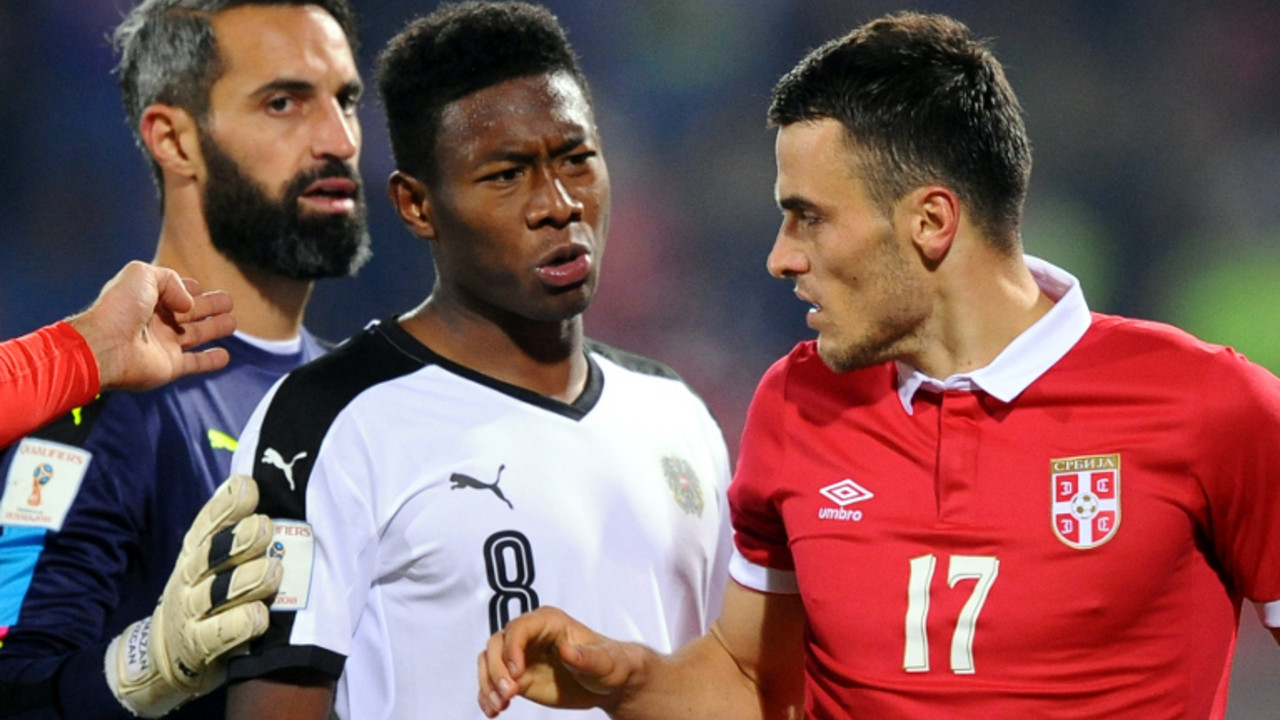 Austrijanac David Alaba na meču sa Srbijom