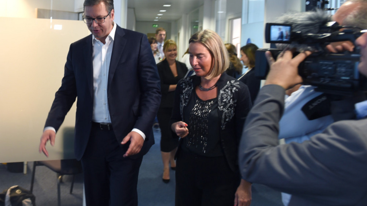 Aleksandar Vučić, Federika Mogerini