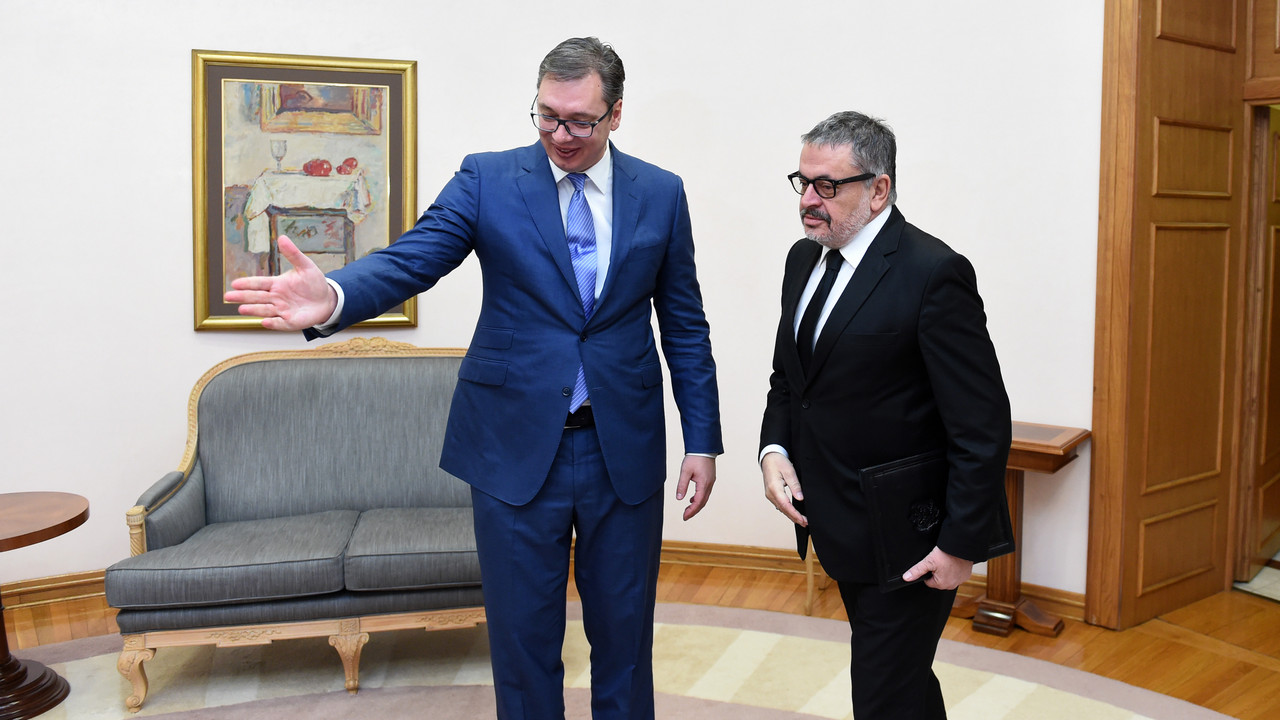 Aleksandar Vučić sa Branislavom Mićunovićem