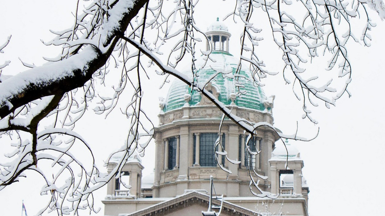 Sneg, Beograd