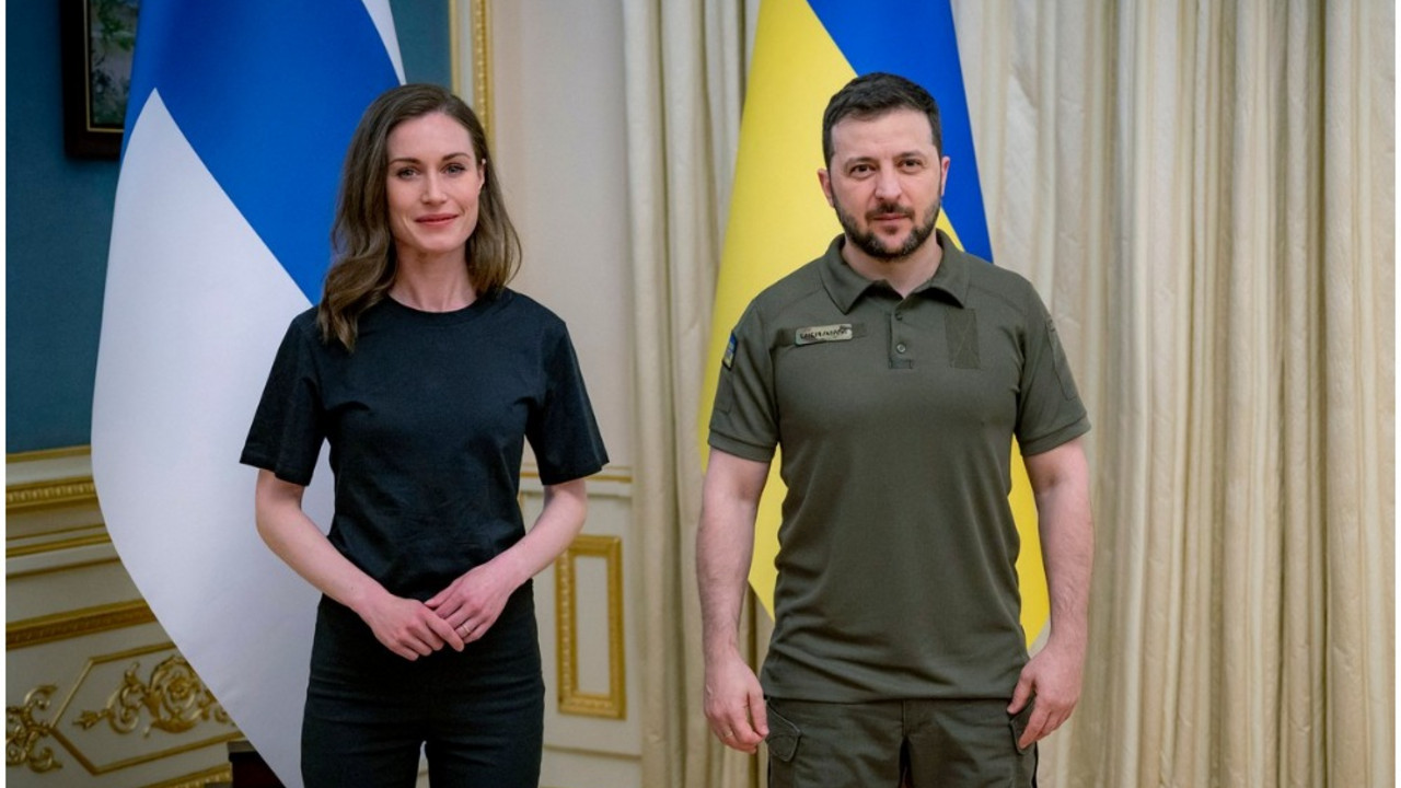 Sana Marin i Vladimir Zelenski