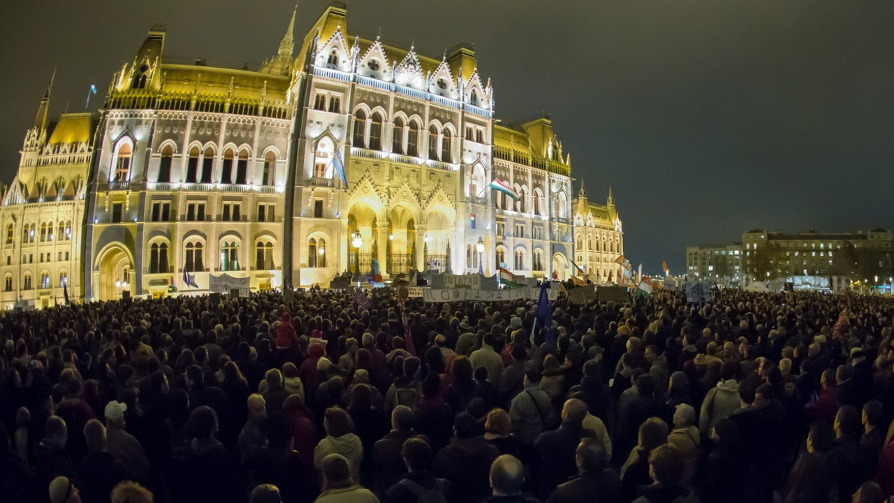 Protest protiv Orbanovog internet poreza 2014