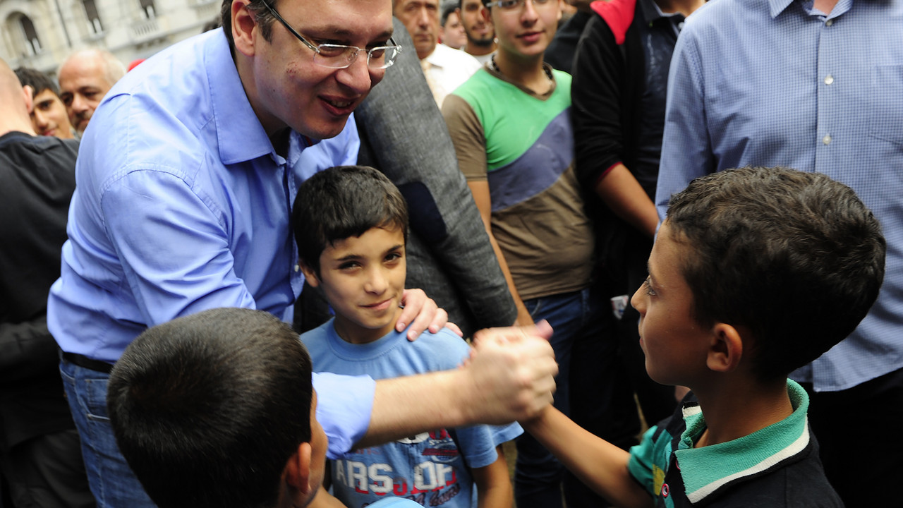 Aleksandar Vučić sa migratima