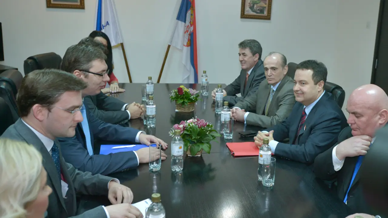 Aleksandar Vučić u zgradi vlade