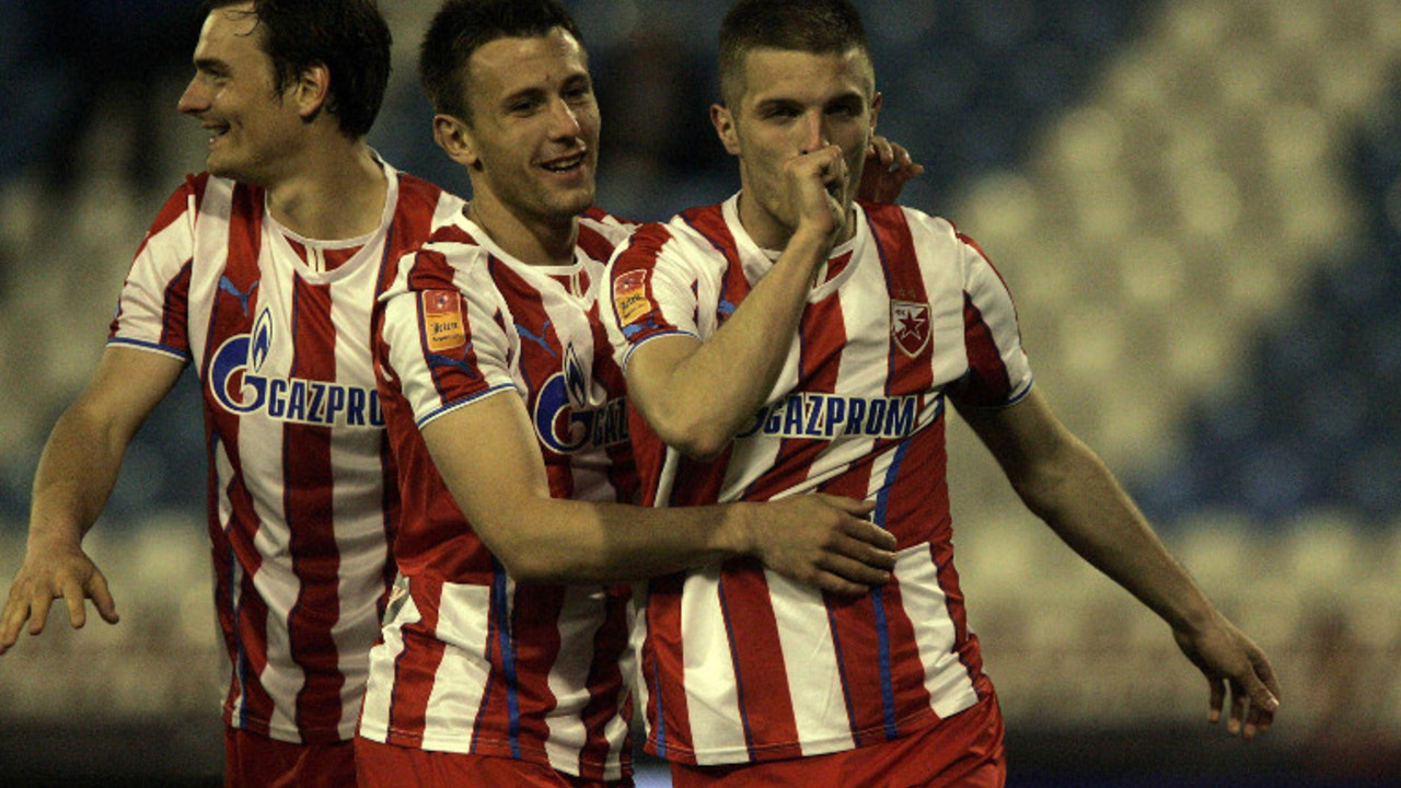 Darko Lazović proslavlja gol protiv Čukaričkog