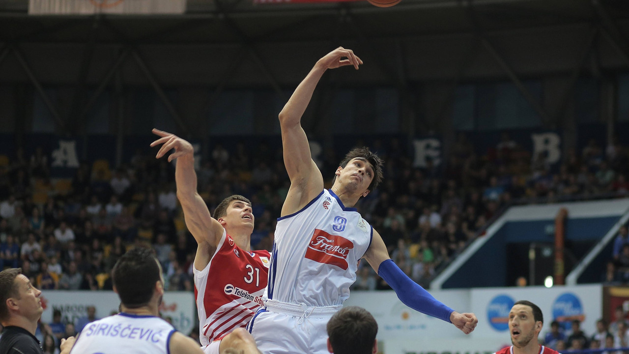 Dario Šarić, košarkaš Cibone, u meču 26. kola regularnog dela ABA Lige