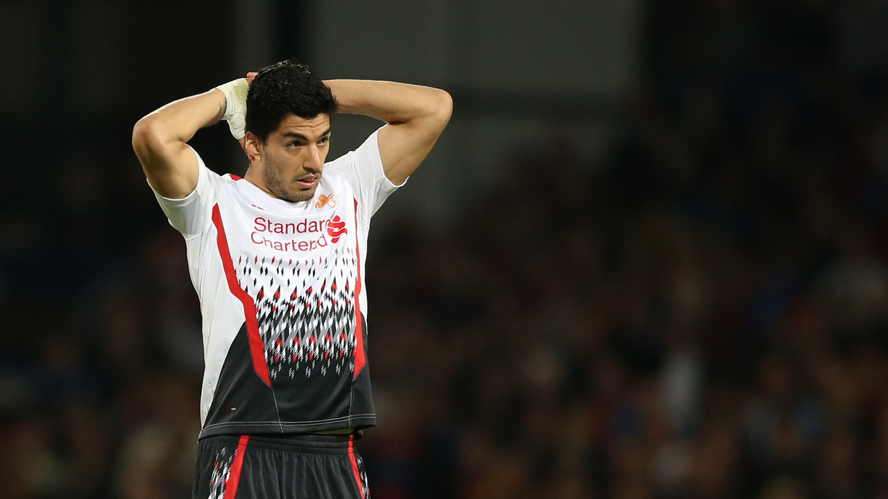 Luis Suarez na meču sa Kristal Palasom