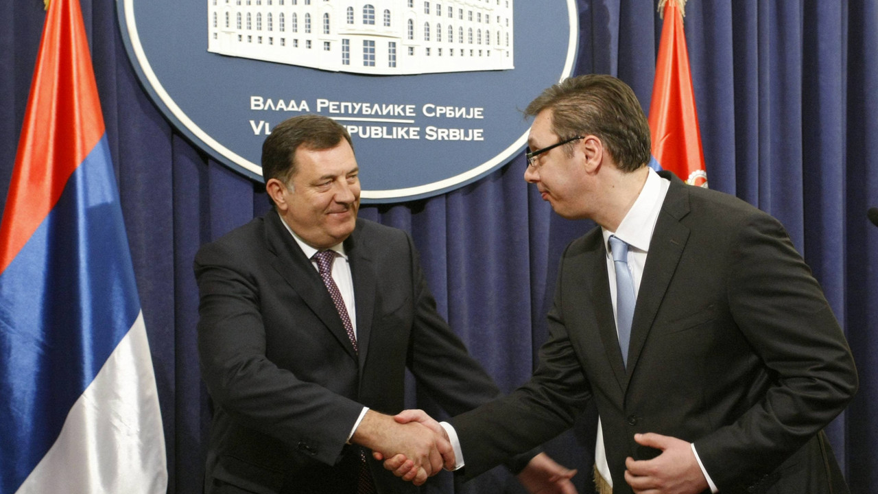Vučić i Dodik u Vladi Srbije