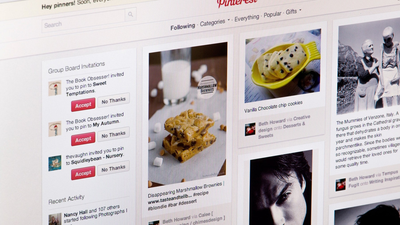 Pintrest web strana