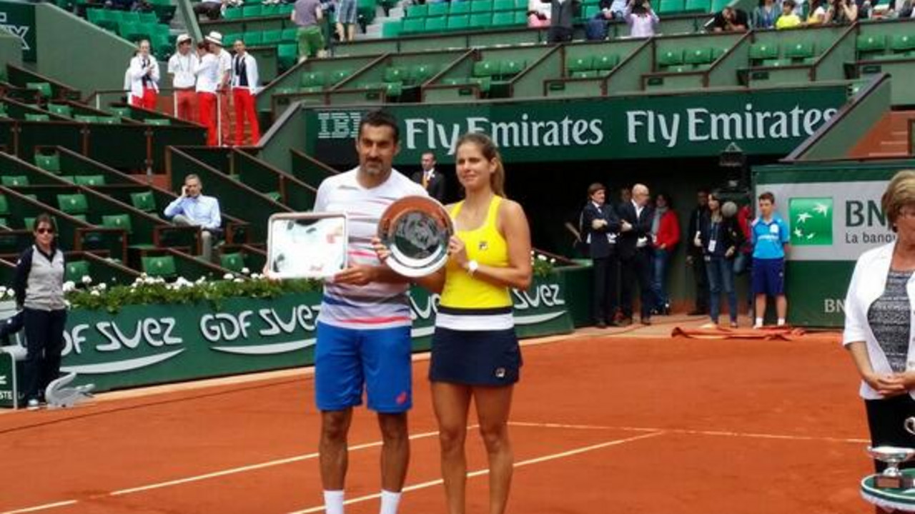 Nenad Zimonjić i Julija Gerges posle poraza u finalu Rolan Garosa