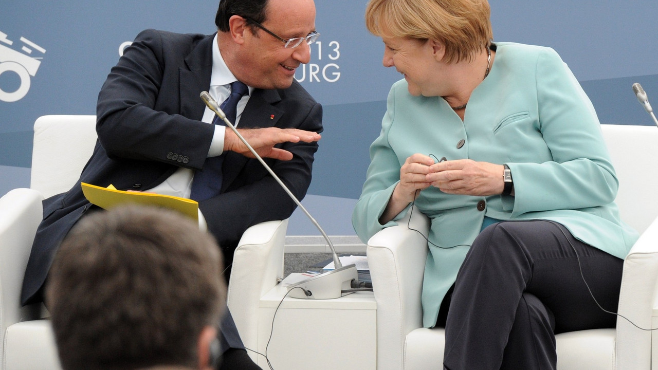 Fransoa Oland i Angela Merkel