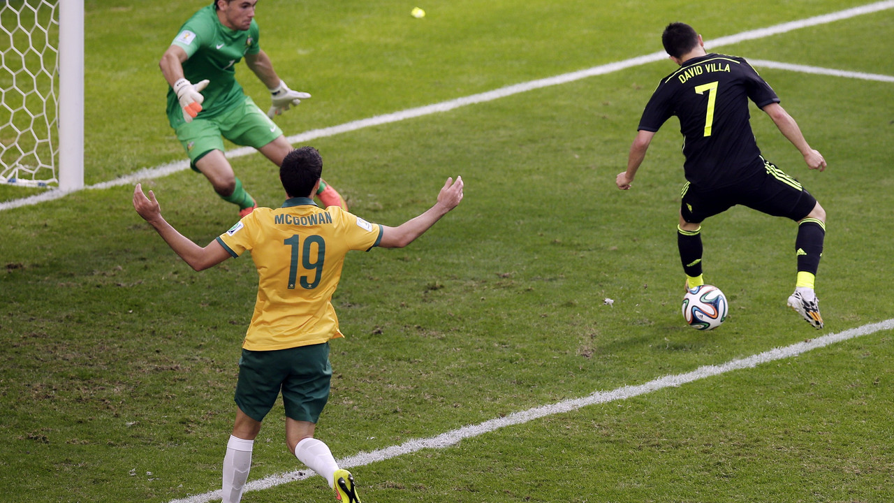 David Vilja postiže pogodak petom na meču trećeg kola SP u Brazilu protiv Australije