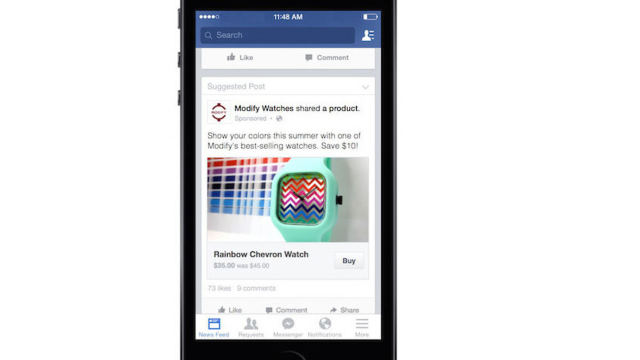 Facebook buy now dugme