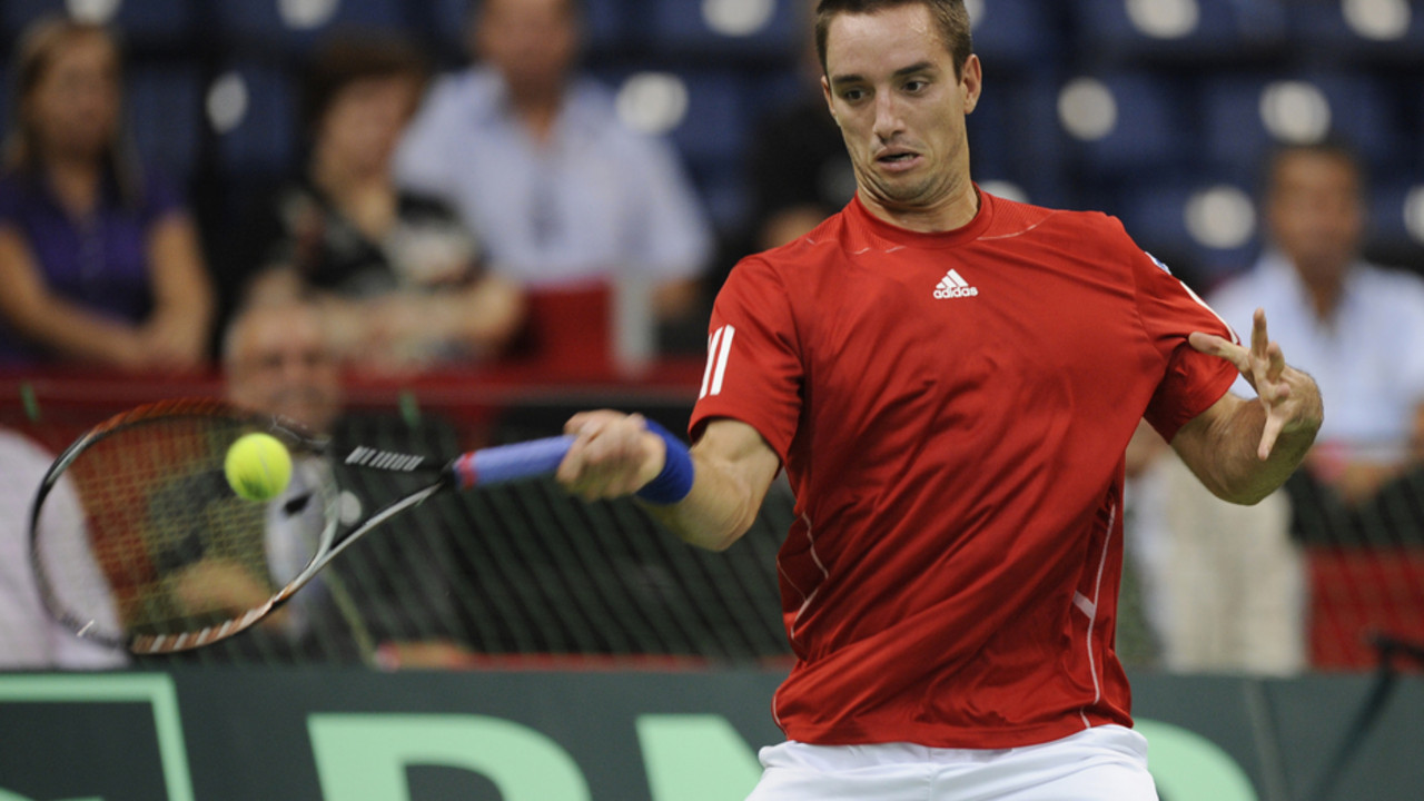 Viktor Troicki u meču Dejvis kupa 2011. godine protiv Argentine