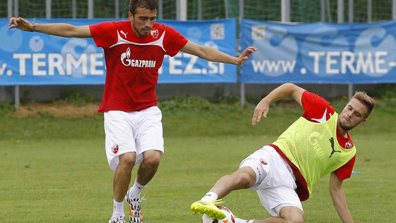 Fudbaleri Crvene zvezde na treningu u Sloveniji