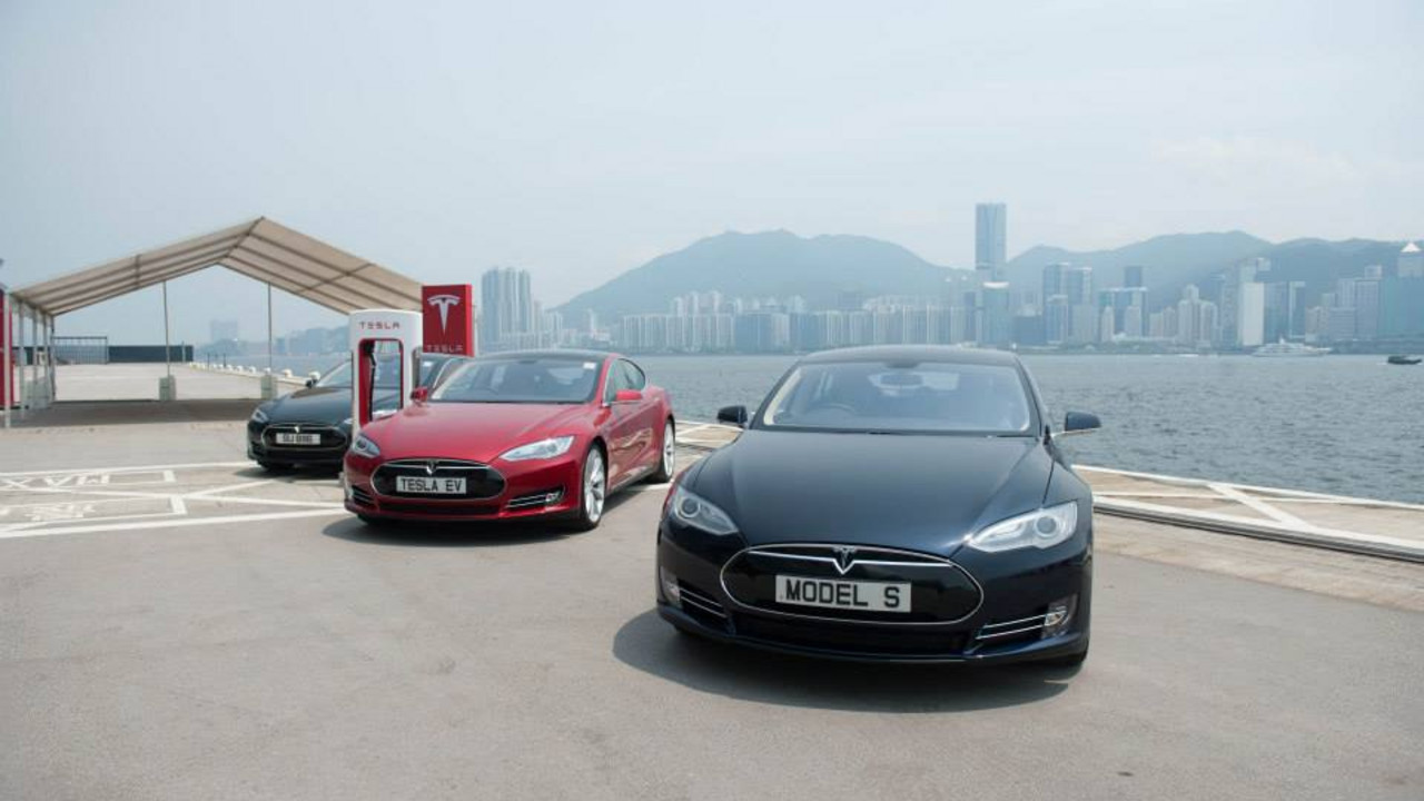 Teslini automobili u Hong Kongu