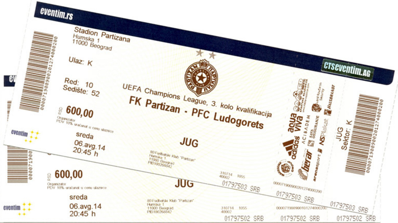 Ulaznice Partizan - Ludogorec