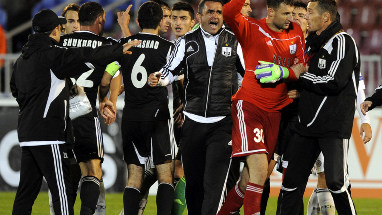 Saša Stamenković na utakmici Partizan - Nefči