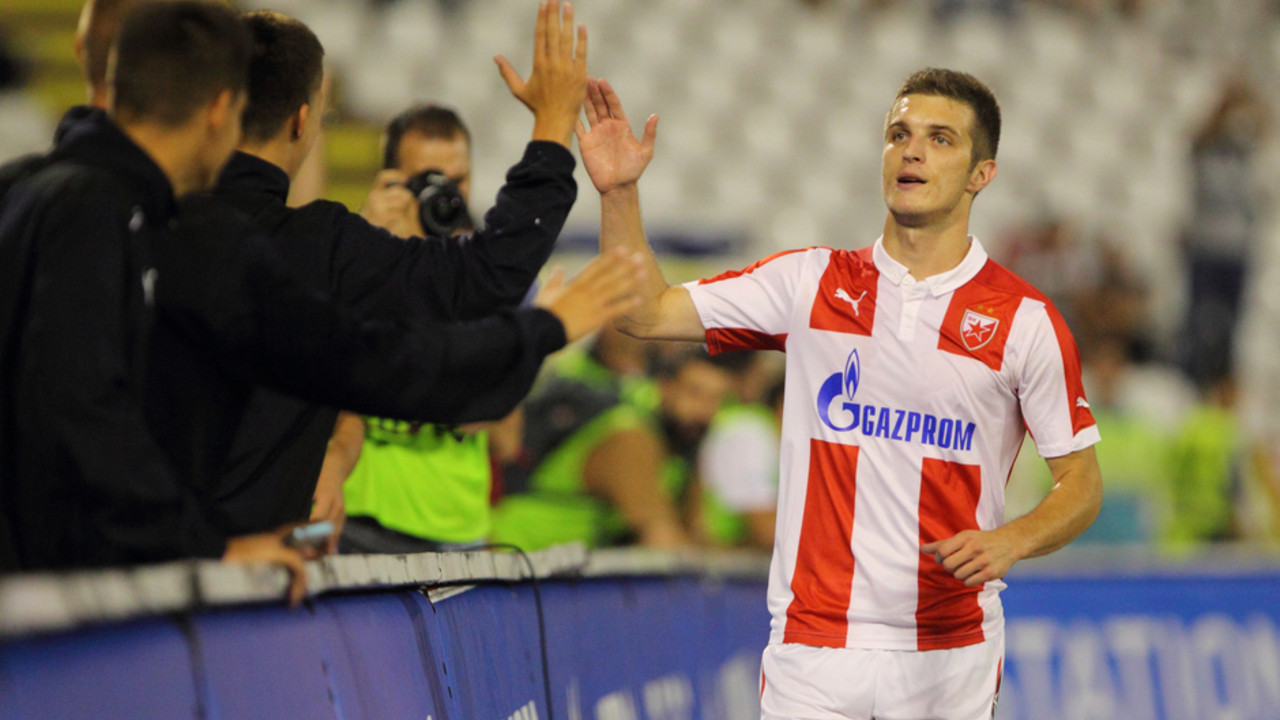 Darko Lazović proslavlja gol protiv Jagodine