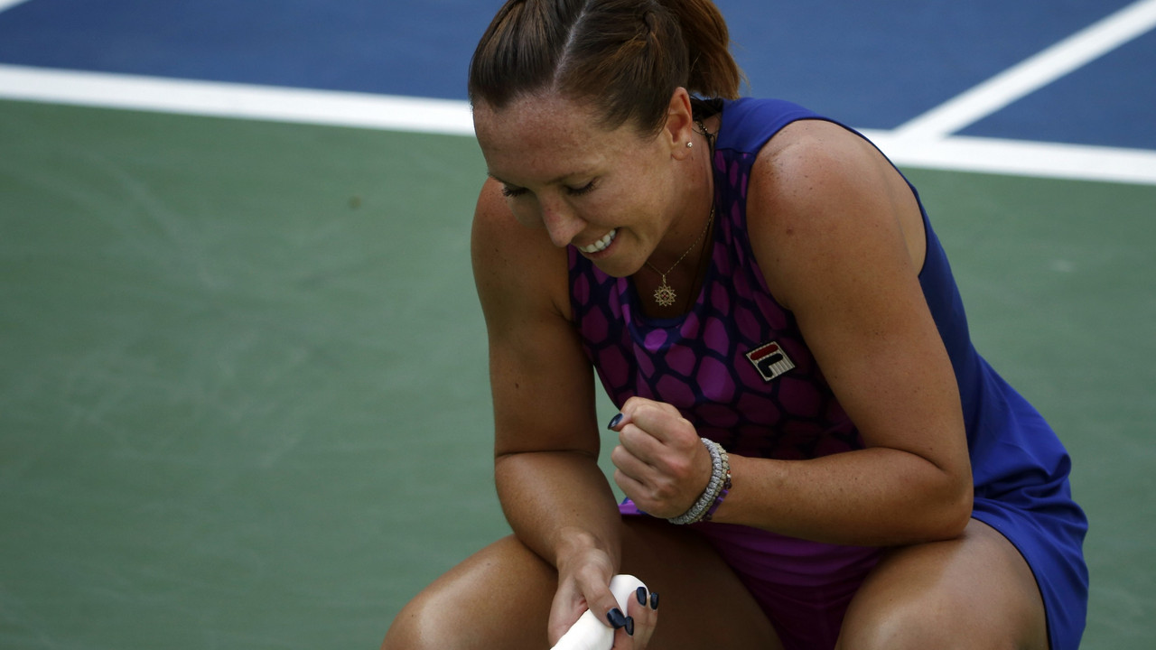 Jelena Janković u meču drugog kola US Opena protiv Cvetane Pironkove