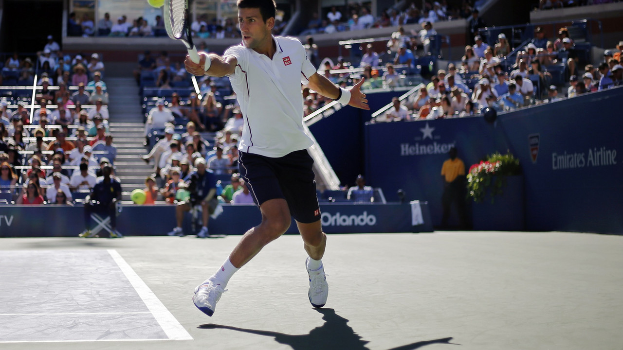 Novak Đoković u meču drugog kola US Opena protiv Filip-Anri Matjea