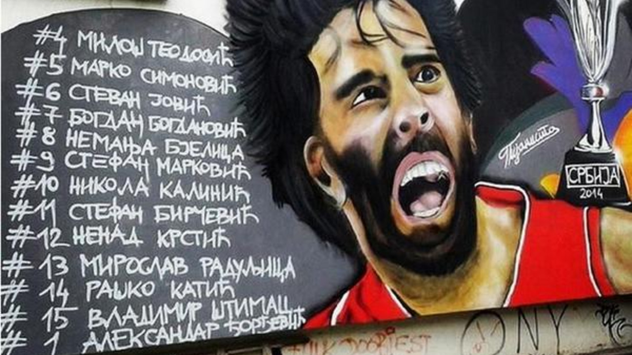 Miloš Teodosić na muralu