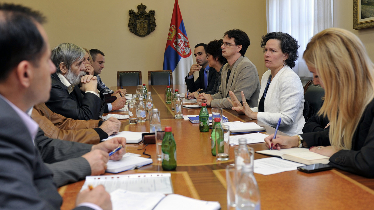Kori Udovički, Srđan Verbić i predstavnici prosvetnih radnika